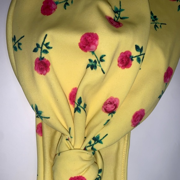 NWT FOREVER 21 XL Strapless Rose Print Bikini Top - Picture 7 of 9